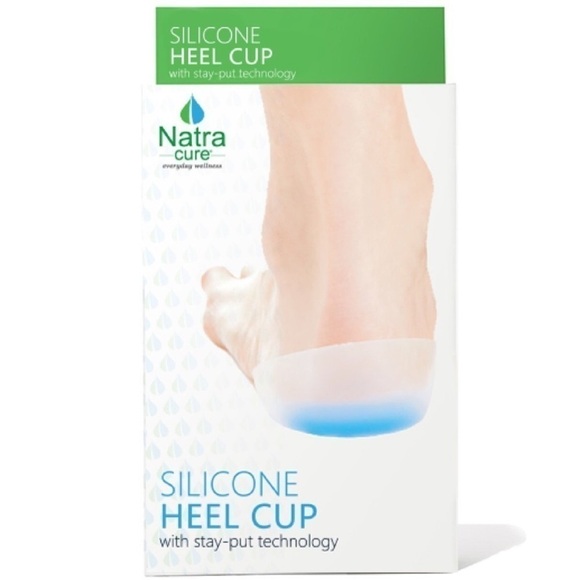 Natracure Silicone Gel‎ Heel Cup Cushions Size: S/M (1 Pair) - Shoe Insert Pad - Picture 1 of 7